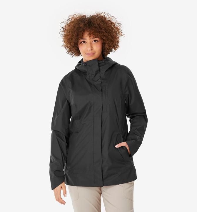 Quechua Wanderjacke Damen wasserdicht - NH500 schwarz
