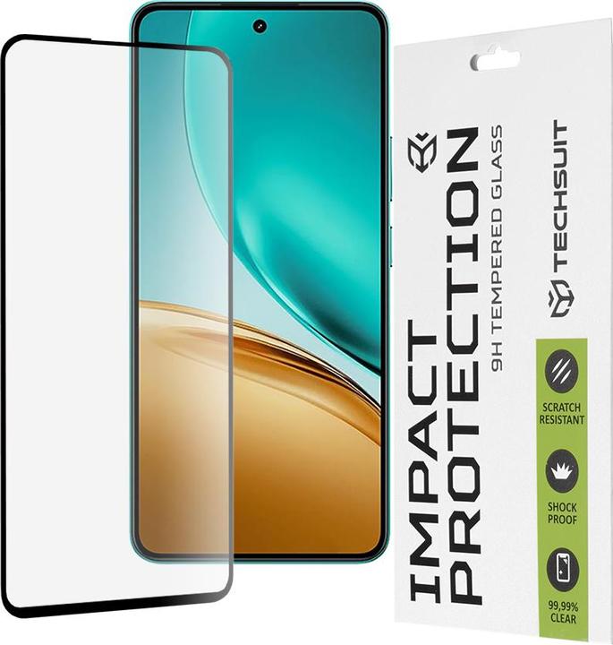 Image du produit Techsuit - 111D Full Cover / Full Glue Glass - Realme 14T - Black (1 pièce(s), Realme 14x)