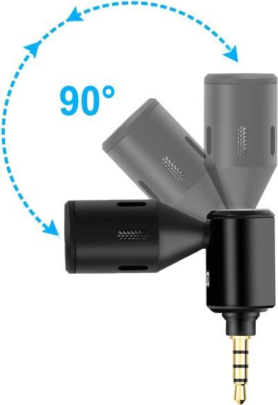 Immagine prodotto Puluz 3.5mm Jack Mobile Phone Single Directional Adjustable Microphone (Black)