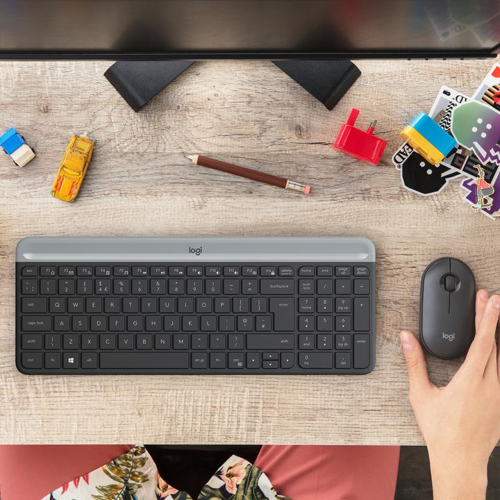 Actual product image Logitech MK470 Wireless keyboard and mouse, Graphite Sp., US (Eng. Int., Wireless)
