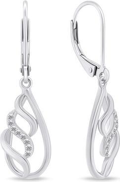 Brilio Silver - Dazzling silver earrings with zircons EA737W