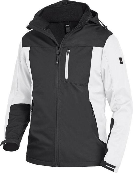 FHB Giacca softshell da uomo JANNIK bianca, antracite taglia 2XL (XXL)