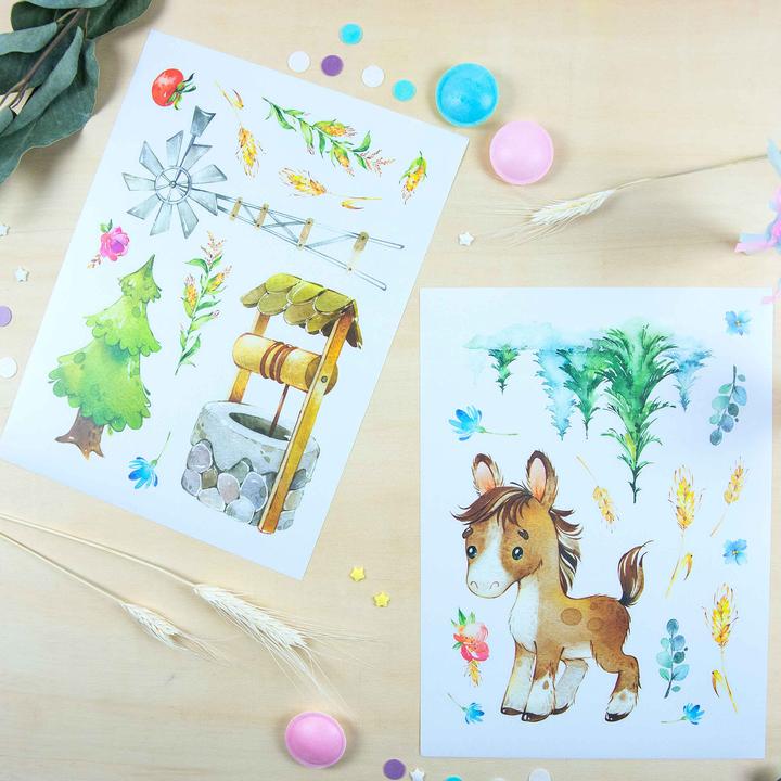 Produktbild Papierdrachen Wandtattoos - Farm (22 x 30 cm)