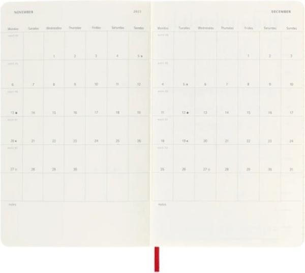 Productafbeelding Moleskine 18 maanden weekkalender 2024/2025, groot/A5, 1 week = 1 pagina, rechts gelinieerd (A5, Engels)