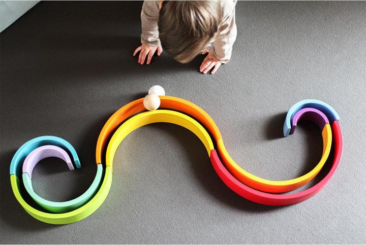 Immagine prodotto small foot Arcobaleno con blocchi di legno XL