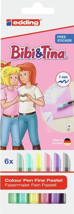 Produktbild Edding 6 e-1200 Bibi & Tina Filzstifte farbsortiert (Multi, 6 x)