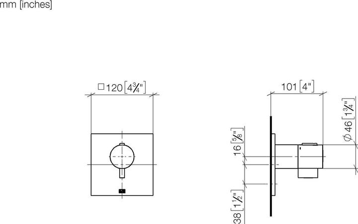 Produktbild Dornbracht xTool Unterputz Thermostat ohne Mengenregulierung 1/2", Bausatz-Endmontage, 36501985