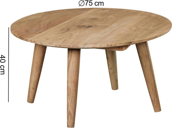 FineBuy Akazie (75 x 75 x 40 cm)