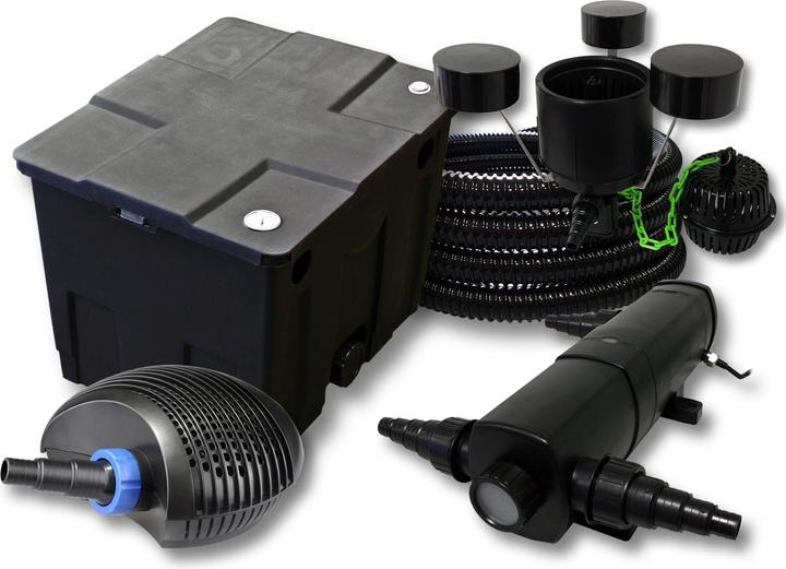 Produktbild SunSun Filter Set 12000l Teich,18W Teichklärer 40W Pumpe 25m Schlauch Skimmer CSP-250