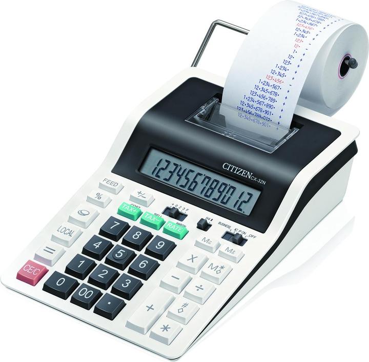 Produktbild Citizen Druckender Tischrechner CX 32N (Batterien, Netzbetrieb)