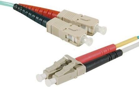 Actual product image Générique SC-UPC/LC-UPC duplex HD multi OM3 50/125 fibre patch cable aqua blue - 20 m (U/FTP, CAT6, 20 m)