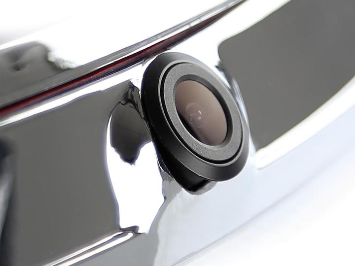 Actual product image ACV Ford emblem camera to replace OEM Ford logo