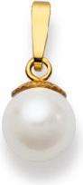 Actual product image Natsumi Schmuck Pendant Akoya pearl yellow gold 18K/750 7-7.5mm Ø (750/18 K Yellow gold)