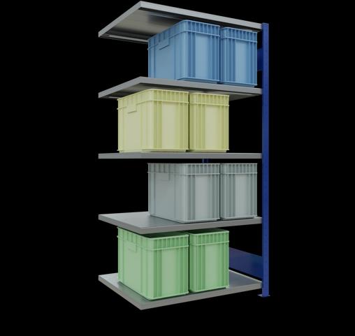 Actual product image Schulte Lagertechnik MULTIplus250 boltless add-on bay system with length bolts