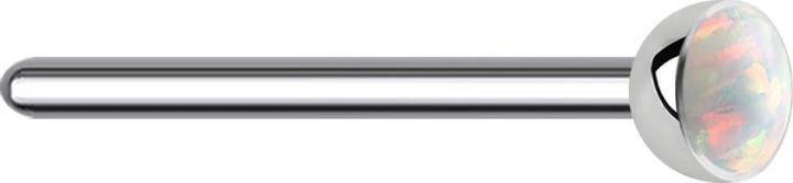 Image du produit Star Piercing Clou de nez plier argent opale blanc (sans laiton, Titane G23)