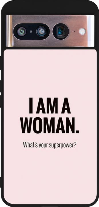 Actual product image PhoneLook Coque Silicone rigide noir I am a woman (Google Pixel 8)