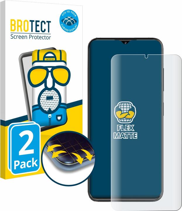Produktbild BROTECT Fullscreen Schutzfolie Displayschutz Folie Matt Entspiegelungsfolie (2 Stück, ZTE Blade V50)