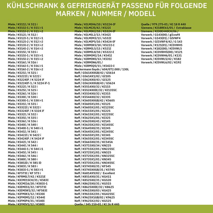 Nutritional values and ingredients Bosch Hausgeräte Door hinge set BOSCH 00481147 for fridge-freezer fridge-freezer combination