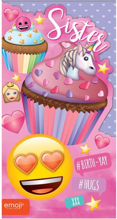 Produktbild Emoji Grusskarte Sister Geburtstag Karton