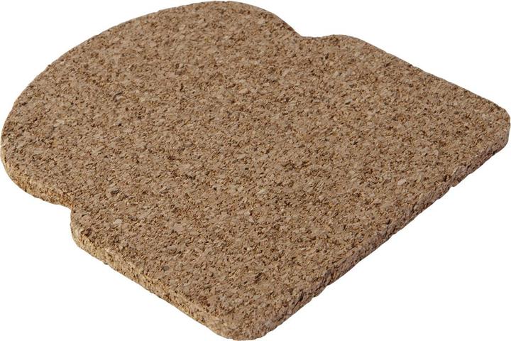 Actual product image Out of the blue Cork coasters in toast shape, 4 pieces, 10 cm, gift box (4 x, Glass coaster)