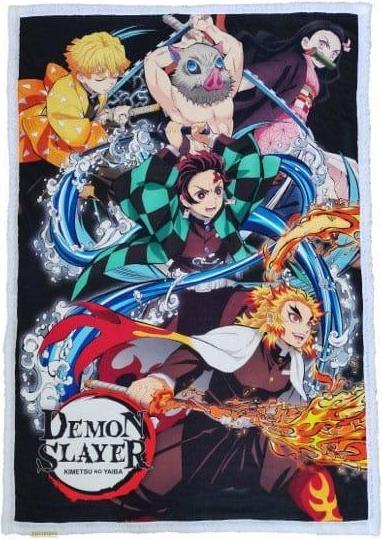 Halantex Demon Slayer : Kimetsu no Yaiba Couverture polaire 100 x 150 cm