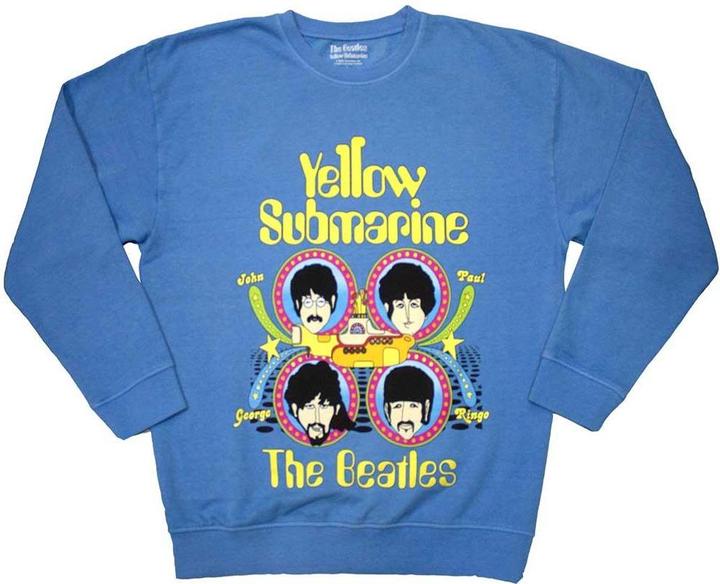 Actual product image The Beatles Unisex Adult Yellow Submarine Heads In Circles Sweatshirt (XL)
