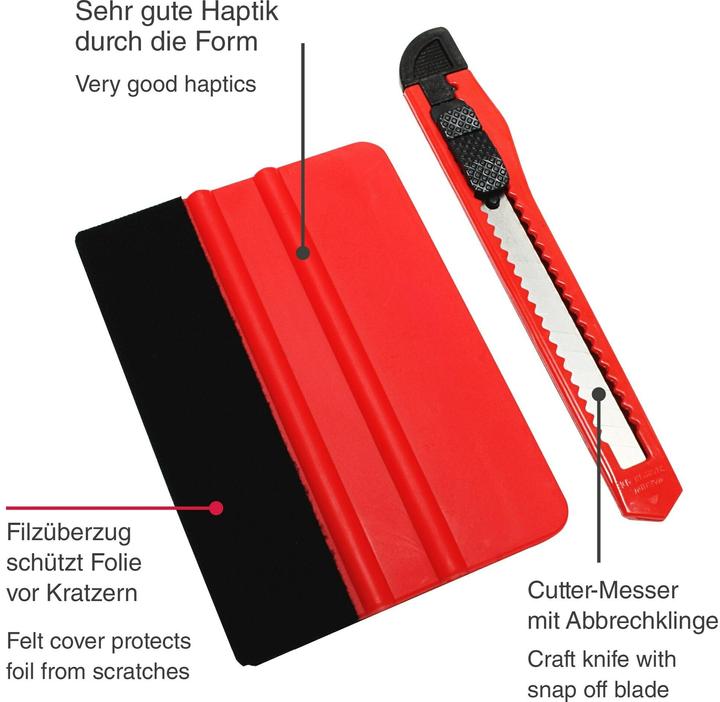 Actual product image Gardinia Squeegee+cutter set for window films (10 x 7 cm)