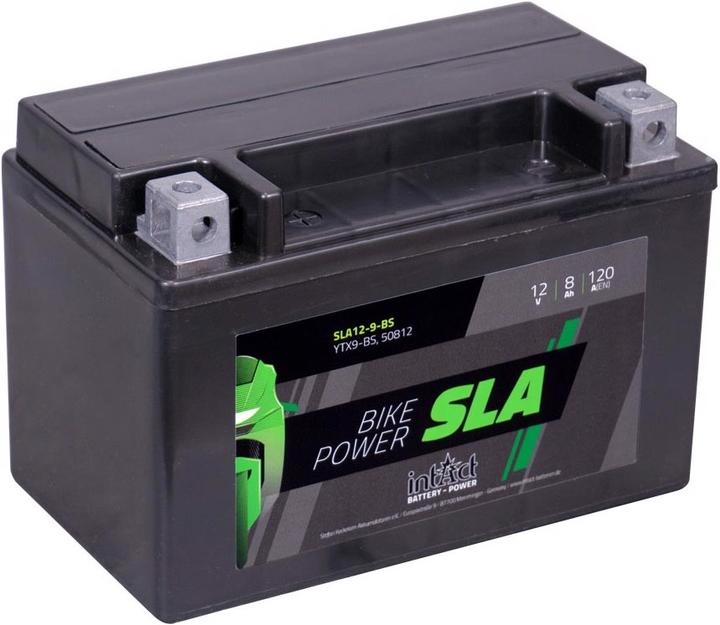Immagine prodotto Intact SLA12-9-BS Bike-Power SLA 8Ah Batteria moto (DIN 50812) (12 V, 8 Ah, 120 A)
