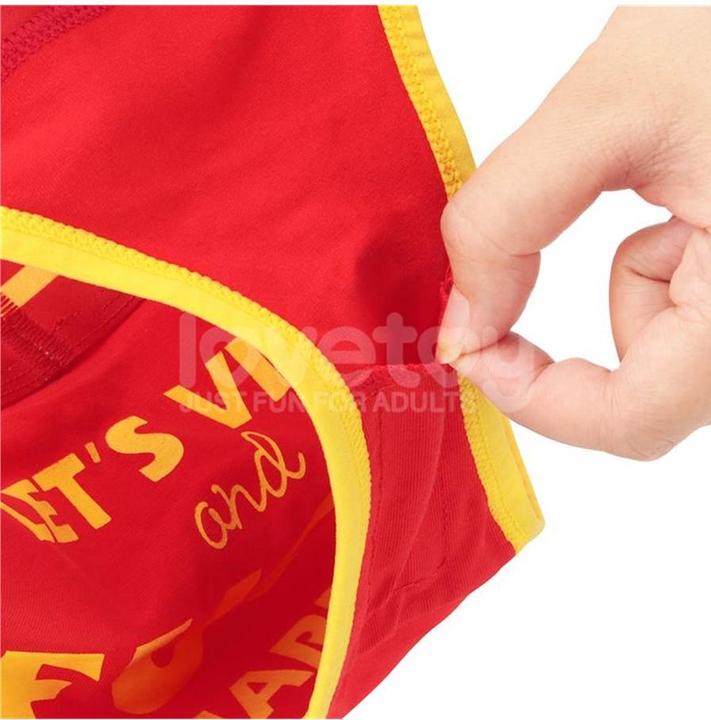 Productafbeelding Lovetoy Bedrukt vibrerend sexy slipje "Fuck Hard" (L, XL)