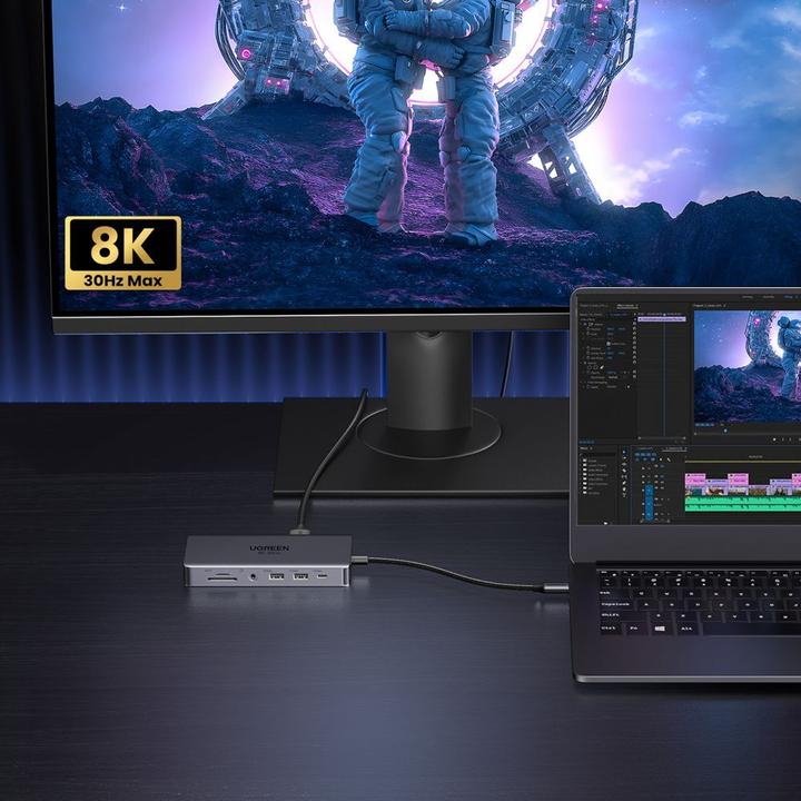 Immagine prodotto Ugreen HUB CM681 15978 13in1 USB-C - 2x USB-A 3.2 / 2x USB-A 3.0 / USB-C 3.2 / 2x HDMI / DisplayPort (USB-C, 13 Porti)
