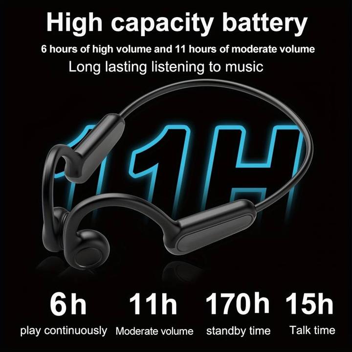 Produktbild PhoneLook Stylische kabellose Bluetooth-Knochenleitungs-Kopfhörer für Sport Laufen Radfahren Fitness (ANC, 11 h, Kabellos)