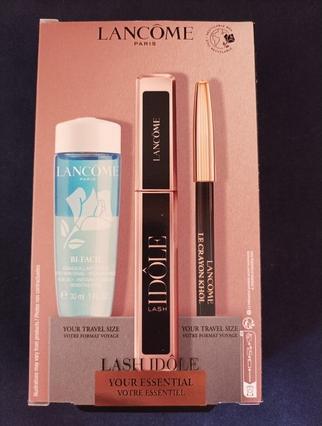 Actual product image Lancôme Lash Idôle Mascara Set 2023 Mascara 01 Noir Mini Khol 01 Noir Bi-Facil Yeux (01 Noir)