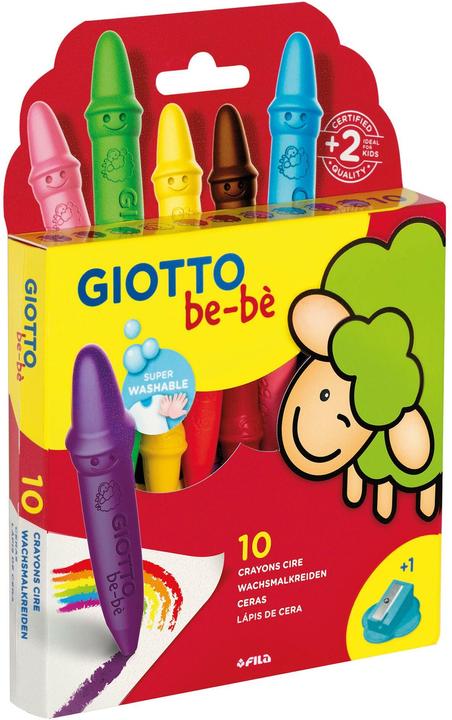 Produktbild Giotto Wachsmalstifte be-bé Nicht brechbar (Mehrfarbig, 10 x)