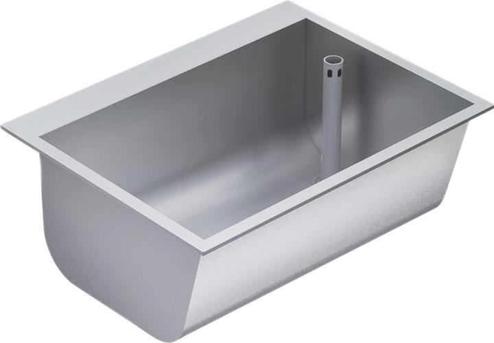 Produktbild Franke KWC Ausgussbecken Einlegemontage BS324N Ablauf rechts, Edelstahl (520 mm, 670 mm)