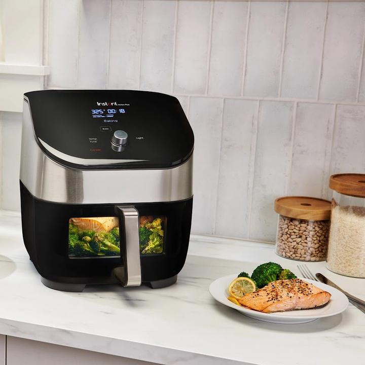 Actual product image Instant Vortex Plus ClearCook OdourErase RVS 5.7 litre (6 Qt) 6-in-1 airfryer frituren roosteren grillen bak