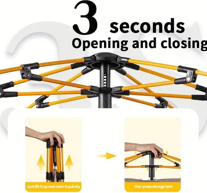 Image du produit Fun Outside Tente à montage rapide avec fermeture rapide pour 3-4 personnes (Tente gonflable, 4 personnes)