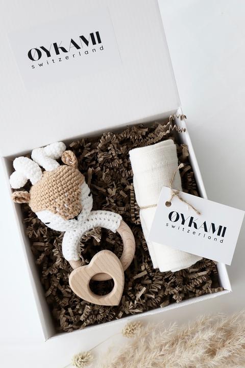 Immagine prodotto Oykami Baby Geschenkbox "Sizilien" Hirsch - Weiss