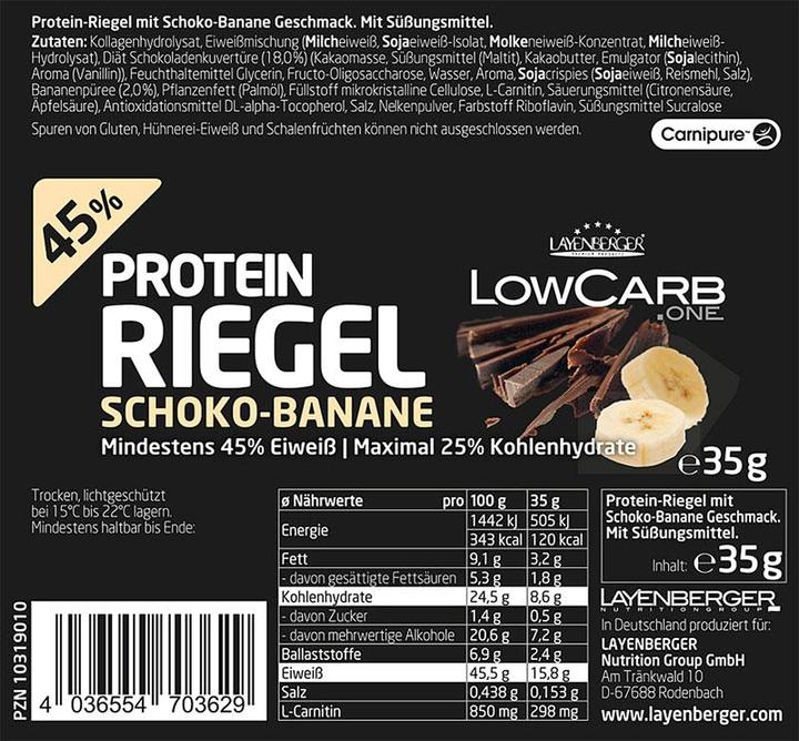 Produktbild Layenberger High Proteinriegel (Kokos, Mandel, 18 Stk., 630 g)
