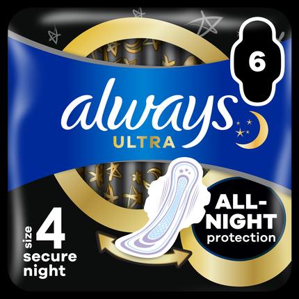 Actual product image Always Ultra-thin Secure Night bandage with wings (7 x, Sanitary pads)