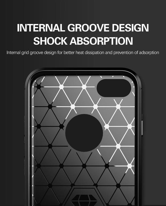 Produktbild Cadorabo TPU Ultra Slim carbon edelstahl Kombi Cover (Apple iPhone 7)