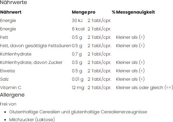 Nährwerte und Zutaten A. Vogel Glucosamin Plus (60 Tabs) (1 Stück, Tabletten, 170 g)