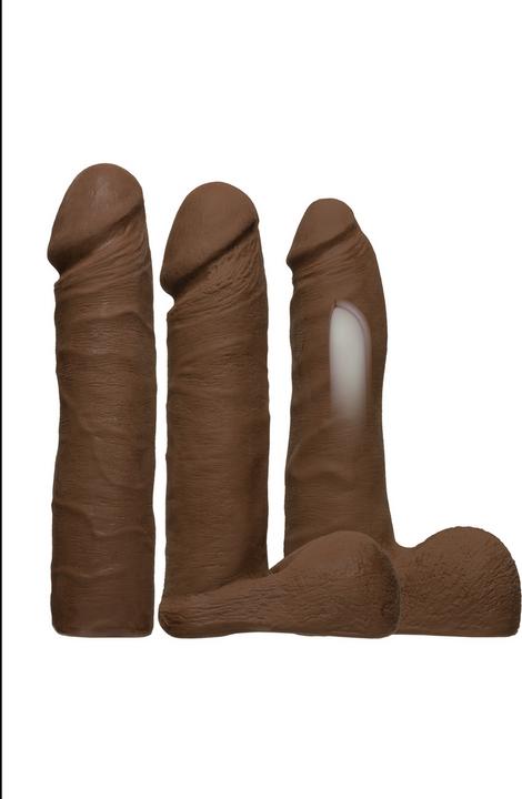 Actual product image Doc Johnson Vibrating Dual Density ULTRASKYN Chocolate