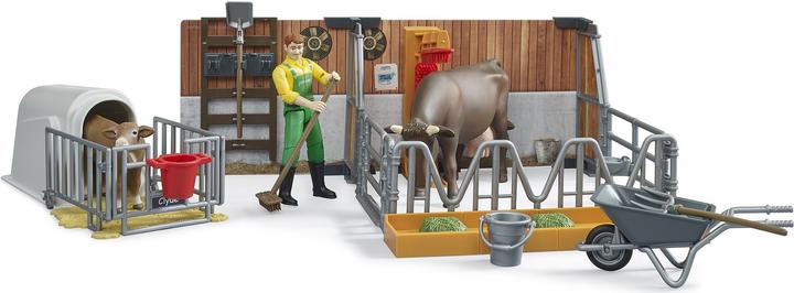 Image du produit Bruder Étable avec vache et veau