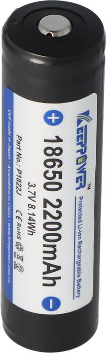 Actual product image Keeppower Akku 18650 geschützt (1 pcs., 18650, 2200 mAh)
