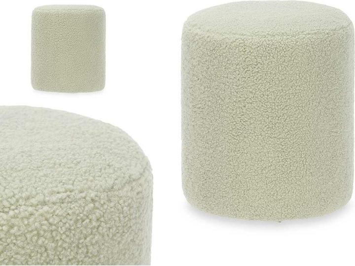 Actual product image Giftdecor small green sheepskin puff (1 -part)