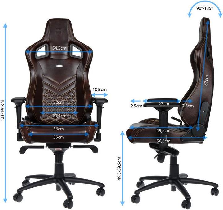 Produktbild noblechairs EPIC Echtleder