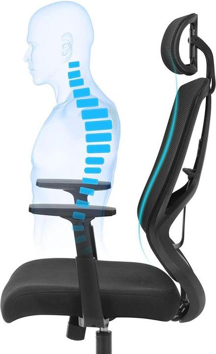 Actual product image Songmics Office chair, OBN53BK fabric black