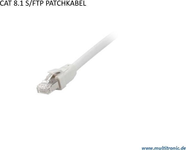 Actual product image equip RJ-45 - RJ-45, M/M S/FTP, 24AWG PoE++, LSZH (S/FTP, CAT8.1, 0.50 m)