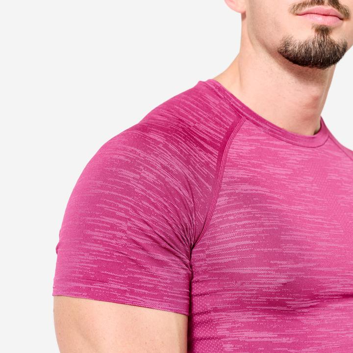 Image du produit Domyos Kompressionsshirt Herren atmungsaktiv Rundhals - lila (M)