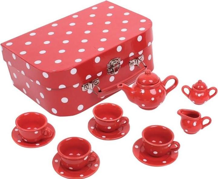Actual product image Bigjigs Porcelain tea set in storage box
